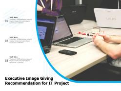 Executive image giving recommendation for it project