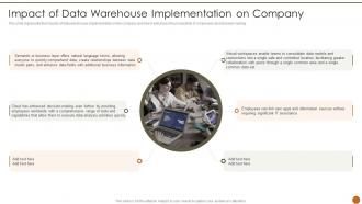 Executive Information System Impact Of Data Warehouse Implementation On Company