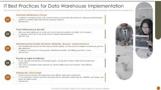 Executive Information System IT Best Practices For Data Warehouse Implementation