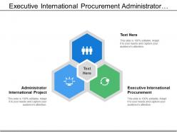 Executive international procurement administrator international project assistant international marketing