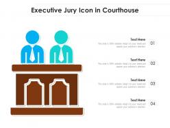 Executive jury icon in courthouse