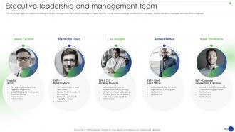 Executive Leadership And Management Team Food And Agriculture Company Profile