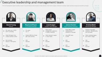 Executive Leadership And Management Team Internet Marketing Company Profile Ppt Structure