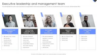 Executive Leadership And Management Team Wireless Home Security Systems Company Profile