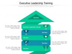 Executive leadership training ppt powerpoint presentation file background images cpb