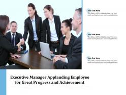 Executive Manager Applauding Employee For Great Progress And Achievement