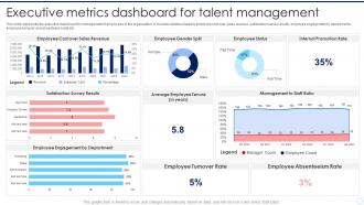 Executive Metrics Dashboard For Talent Management