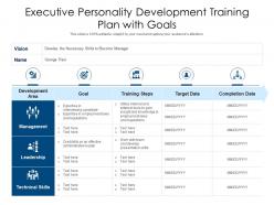 Executive personality development training plan with goals