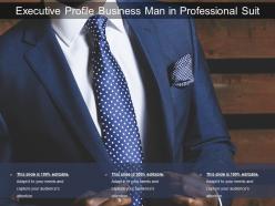 Executive profile business man in professional suit
