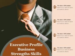Executive profile business strengths skills