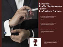 Executive profile businessman in suit professional success