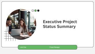 Executive Project Status Summary PPT Sample AT