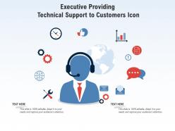 Executive Providing Technical Support To Customers Icon