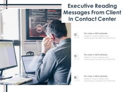 Executive Reading Messages From Client In Contact Center