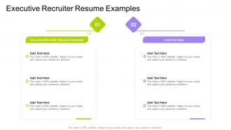 Executive Recruiter Resume Examples In Powerpoint And Google Slides Cpb