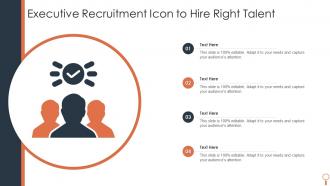 Executive Recruitment Icon To Hire Right Talent
