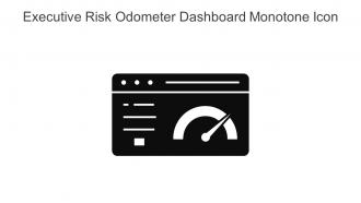 Executive Risk Odometer Dashboard Monotone Icon In Powerpoint Pptx Png And Editable Eps Format