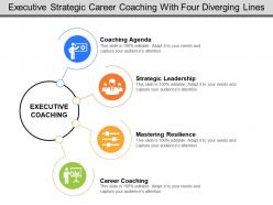 Executive strategic career coaching with four diverging lines