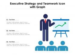 Executive strategy and teamwork icon with graph