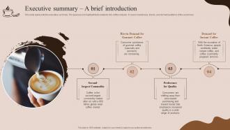 Executive Summary A Brief Introduction Coffee House Business Plan BP SS