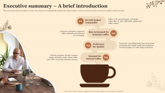 Executive Summary A Brief Introduction Planning A Coffee Shop Business BP SS