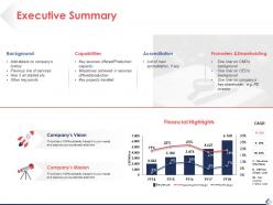 Executive summary background ppt pictures slide download