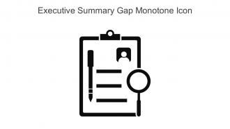 Executive Summary Gap Monotone Icon In Powerpoint Pptx Png And Editable Eps Format