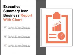 Executive summary icon business report with chart
