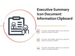 Executive summary icon document information clipboard