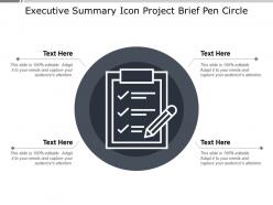 Executive summary icon project brief pen circle