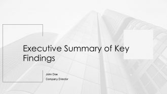 Executive Summary Of Key Findings PPT Structure AT Executive Summary Of Key Findings PPT Structure AT