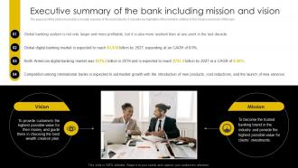 Executive Summary Of The Bank Including Mission Digital Banking Business Plan BP SS