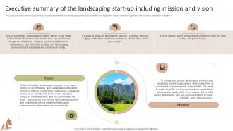 Executive Summary Of The Landscaping Start Up Garden Design Business Plan BP SS V