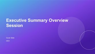Executive Summary Overview Session PPT Template AT
