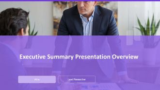 Executive Summary Presentation Overview PPT Graphics AT