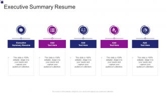 Executive Summary Resume In Powerpoint And Google Slides Cpb