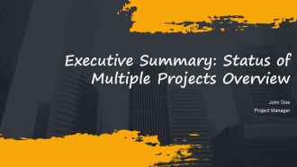 Executive Summary Status Of Multiple Projects Overview PPT Sample AT