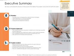 Executive summary technology disruption in hr system ppt elements