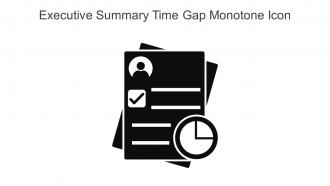 Executive Summary Time Gap Monotone Icon In Powerpoint Pptx Png And Editable Eps Format