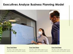 Executives analyze business planning model