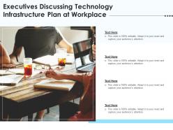 Executives discussing technology infrastructure plan at workplace