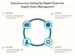 Executives icon setting up digital centre for supply chain management
