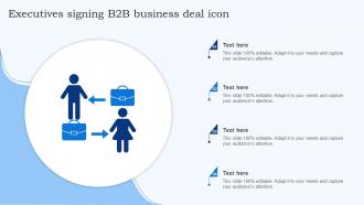 Executives Signing B2B Business Deal Icon