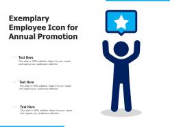 Exemplary employee icon for annual promotion