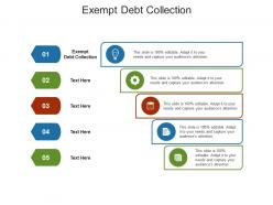 Exempt debt collection ppt powerpoint presentation infographic template infographic template cpb