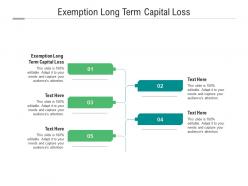 Exemption long term capital loss ppt powerpoint presentation infographics files cpb