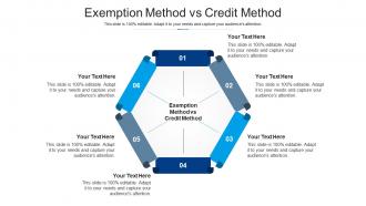 Exemption method vs credit method ppt powerpoint presentation show objects cpb