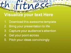 Exercise and fitness health powerpoint templates and powerpoint backgrounds 0811