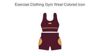 Exercise Clothing Gym Wear Colored Icon In Powerpoint Pptx Png And Editable Eps Format