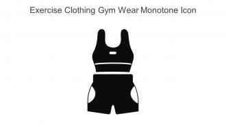 Exercise Clothing Gym Wear Monotone Icon In Powerpoint Pptx Png And Editable Eps Format